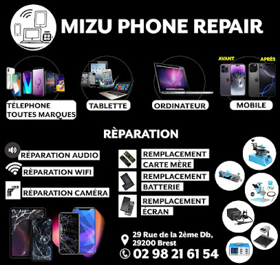 Mizu Phone Repair | Réparation,Téléphones, Ordinateurs, Neuf, Occasion Brest, Atelier De Réparation De Téléphones à Brest