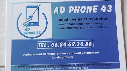 AD PHONE 43, Atelier de Réparation de Téléphone à Saint-Paulien