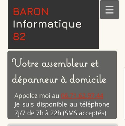 Baron Informatique 82, Atelier de Réparation de Téléphone à Labastide-Saint-Pierre
